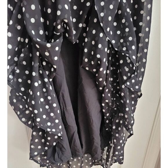 Simple Retro Polkadot Prink Mock Neck Dress S - Picture 10 of 13